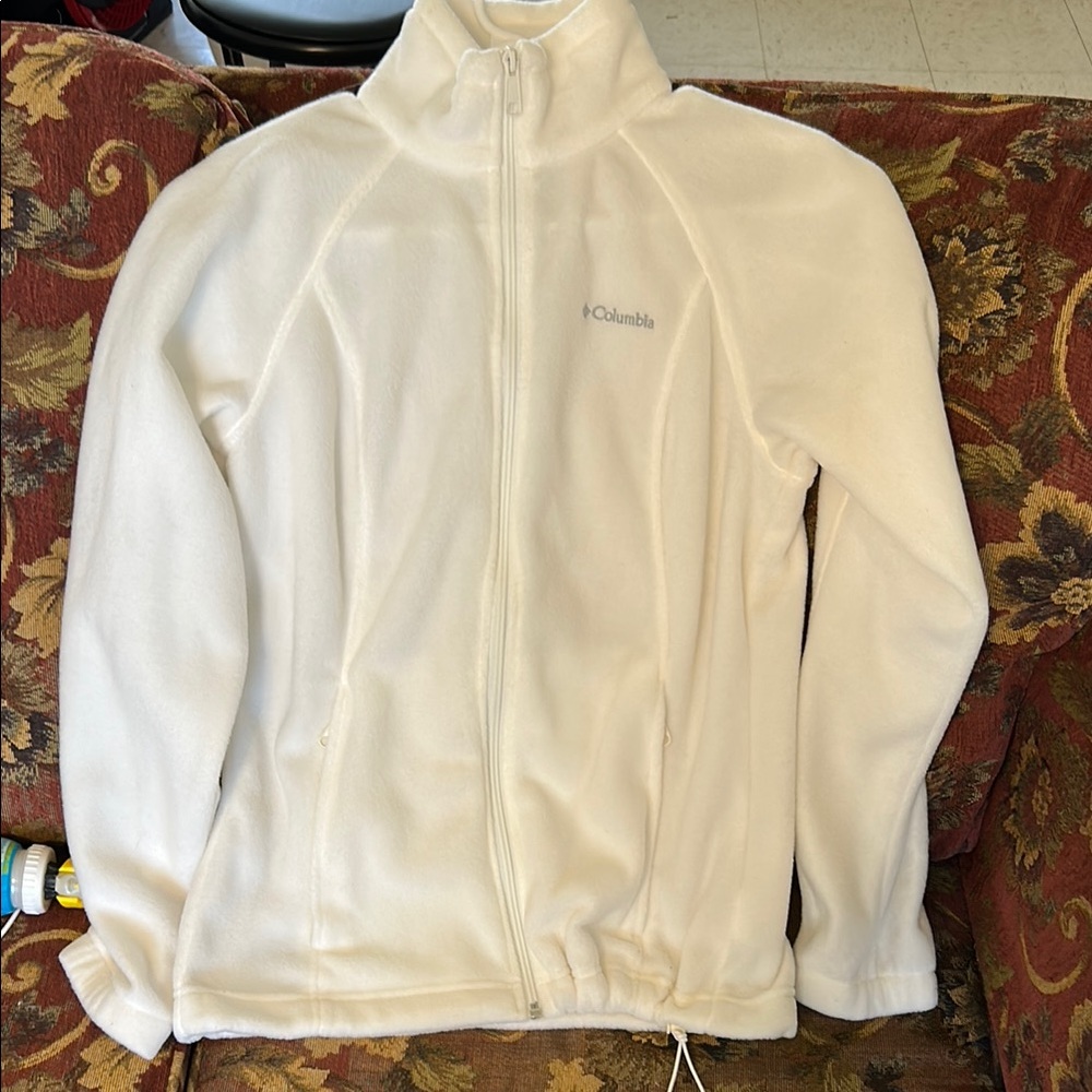 Columbia White Ski Jacket Lightweight Snow Coat